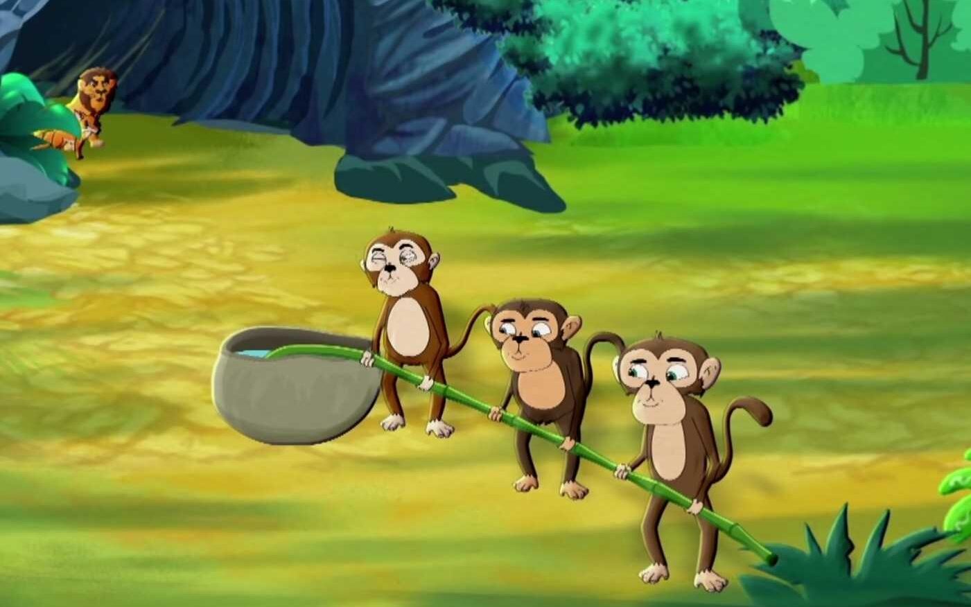 शेर और बंदरों की दुश्मनी