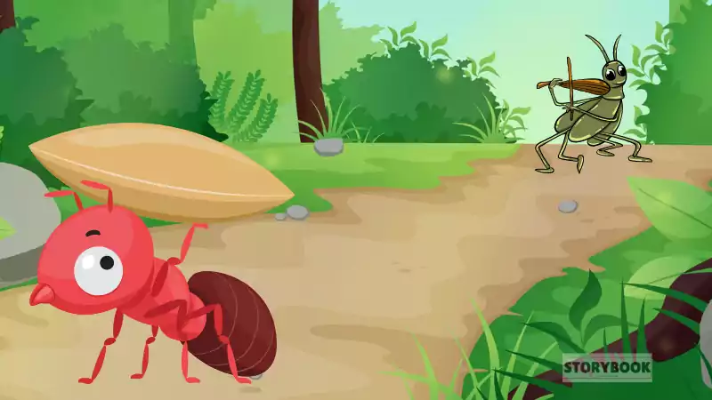 The Ant and The Grasshopper Story with Pictures