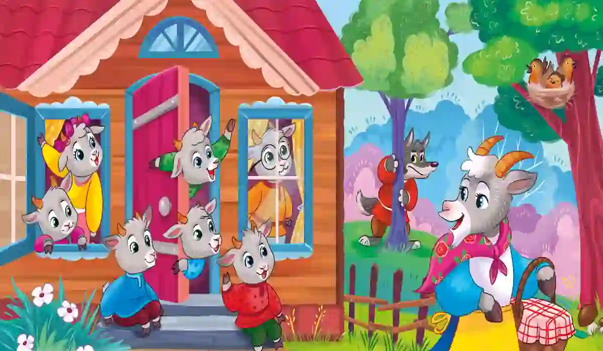 The Seven Little Goats and The Wolf Story - Storybook